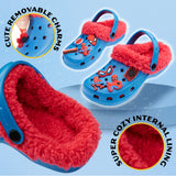 Marvel Spiderman Boys Winter Clogs, Fleece Lined Clogs Garden Shoes - Gifts for Boys