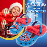 Marvel Spiderman Boys Winter Clogs, Fleece Lined Clogs Garden Shoes - Gifts for Boys