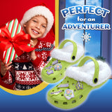 Disney Toy Story Buzz Lightyear Boys Winter Clogs Fleece Lining & Removable Charms, Kids Garden Shoes Slip On with Strap