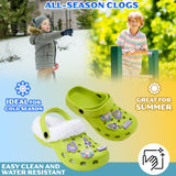 Disney Toy Story Buzz Lightyear Boys Winter Clogs Fleece Lining & Removable Charms, Kids Garden Shoes Slip On with Strap