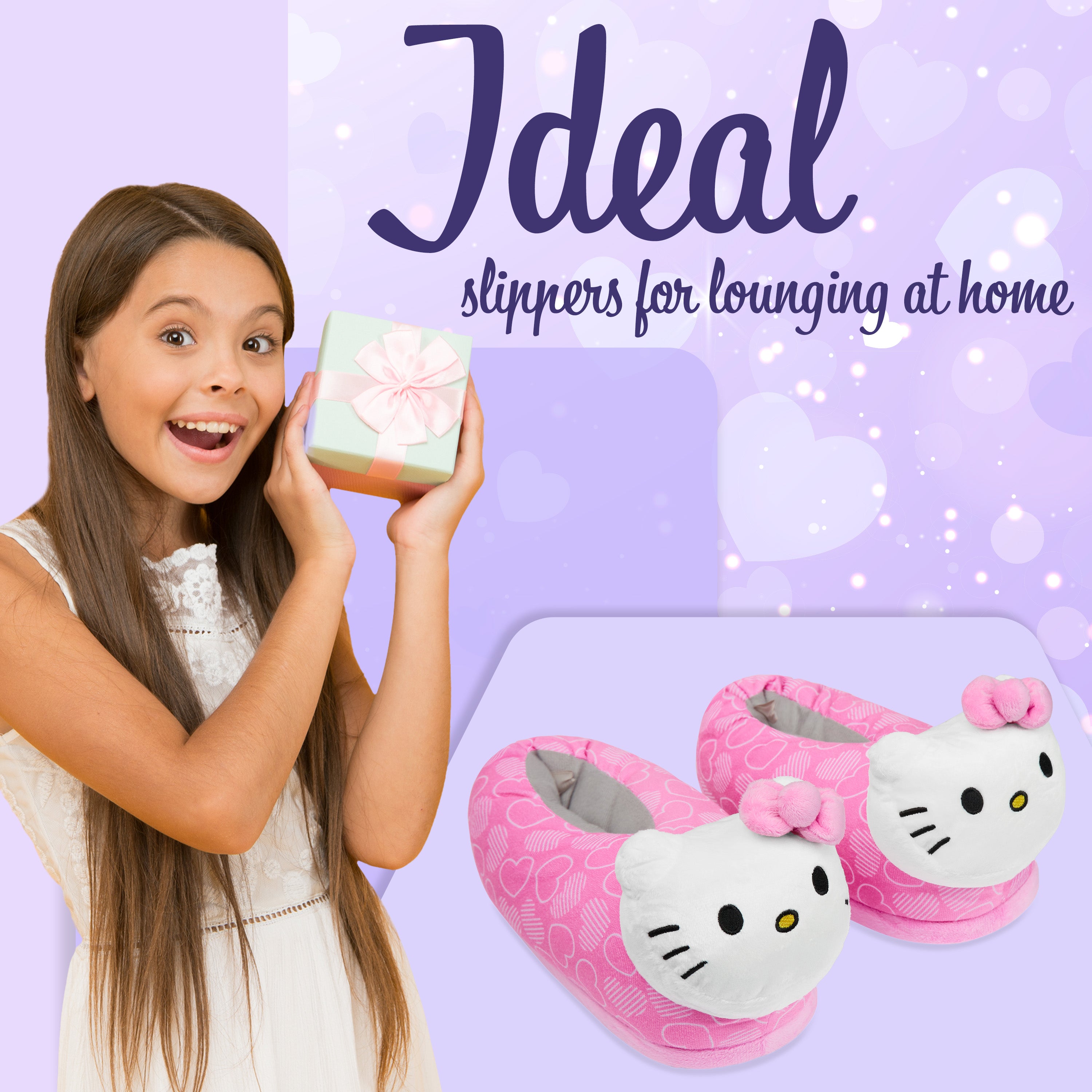 Hello Kitty Slippers for Girls & Teenagers Kawaii 3D Kids Slippers Plush - Get Trend