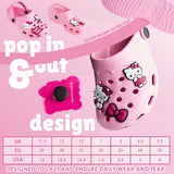 Get Trend Hello Kitty Sanrio Clogs Girls Garden Shoes Slip On Removable Charms