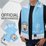 Manchester City F.C. Scarf for Men and Teenagers Cosy Neck Scarf, Man City Gifts