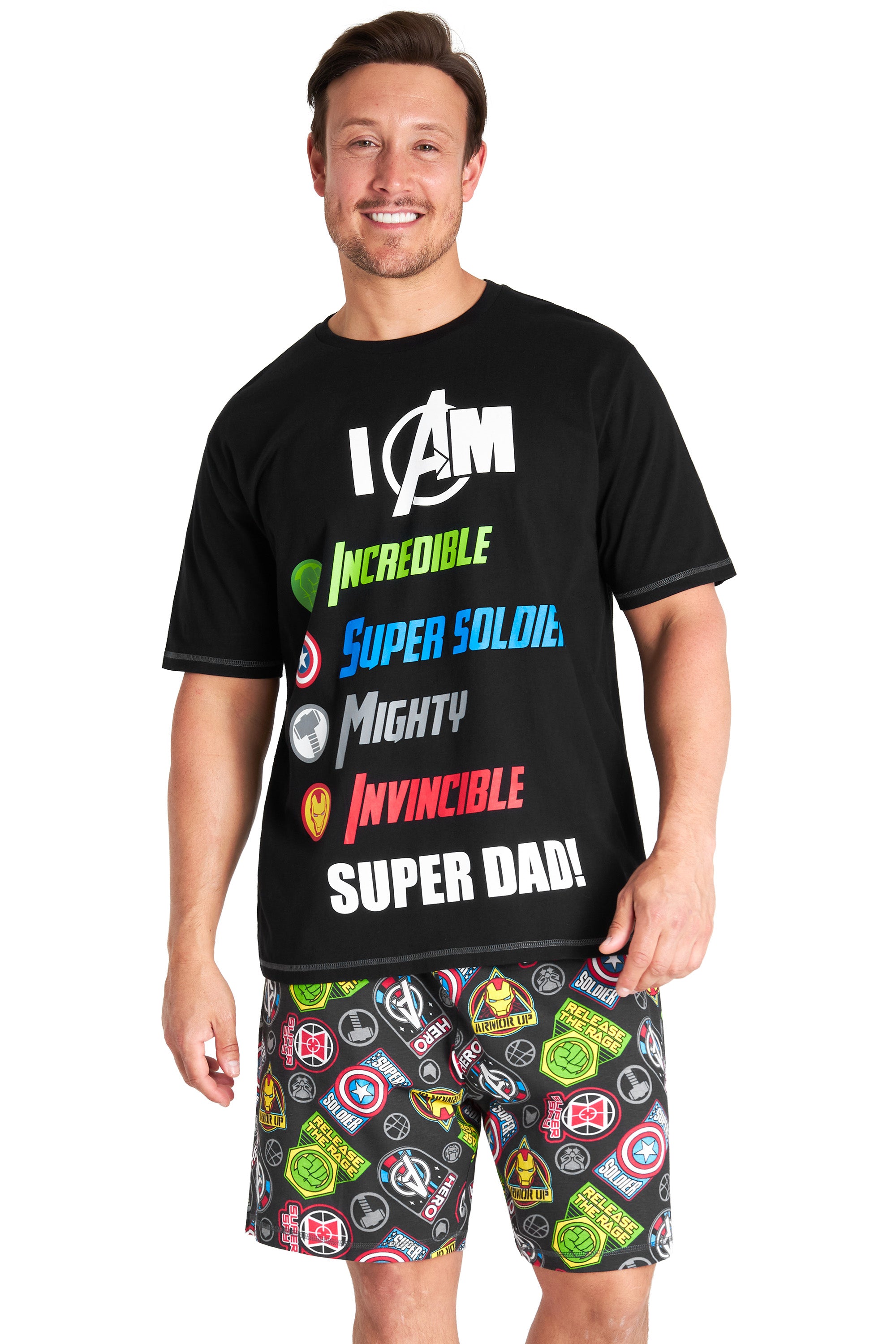 Marvel Avengers Men's Short Sleeve Pyjama Set 4