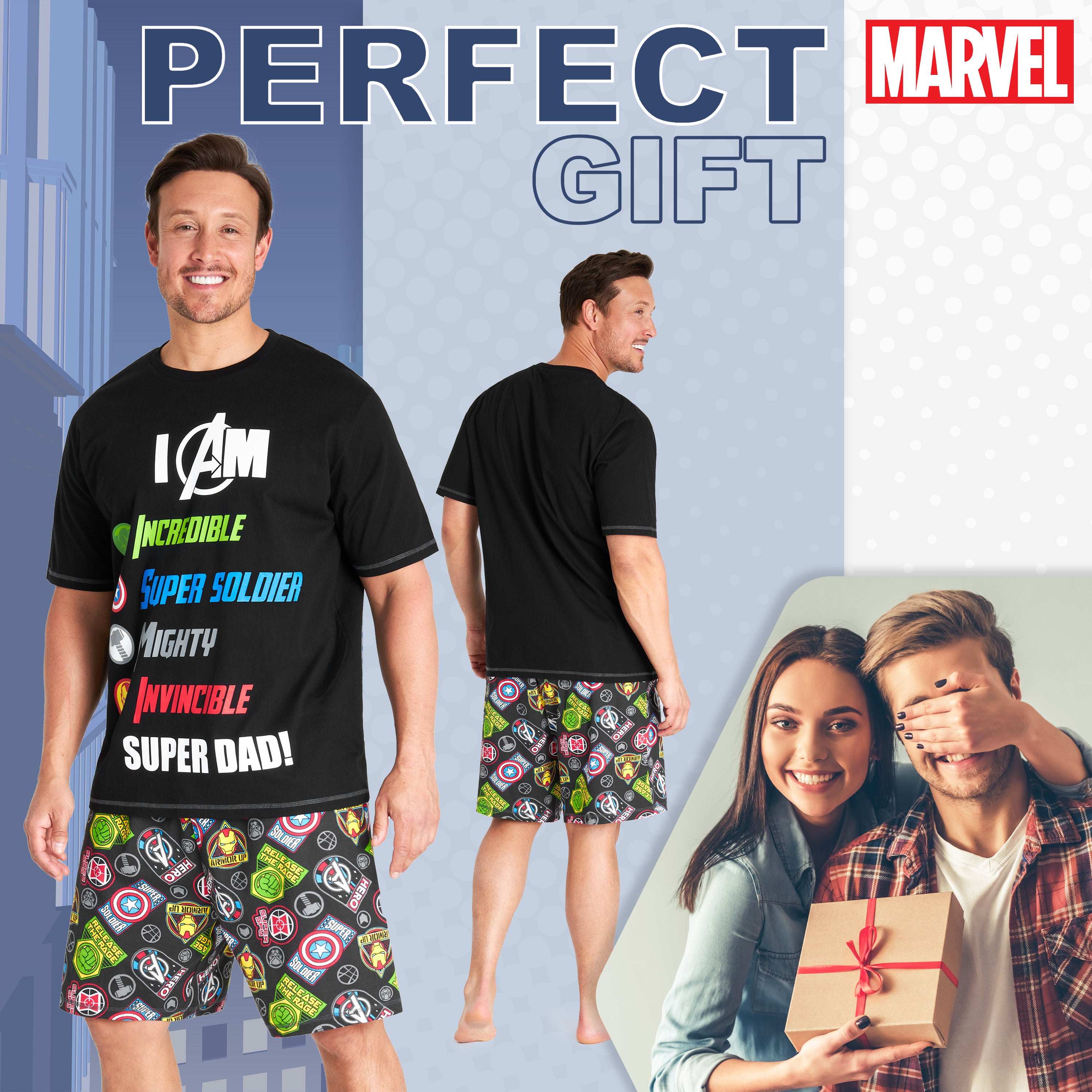 Marvel Avengers Men's Short Sleeve Pyjama Set 2