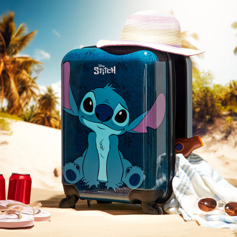 Disney Stitch Carry On Suitcase for Kids, Cabin Bag with Wheels for Kids