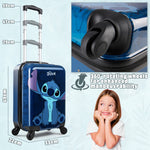 Disney Stitch Carry On Suitcase for Kids, Cabin Bag with Wheels for Kids - Get Trend