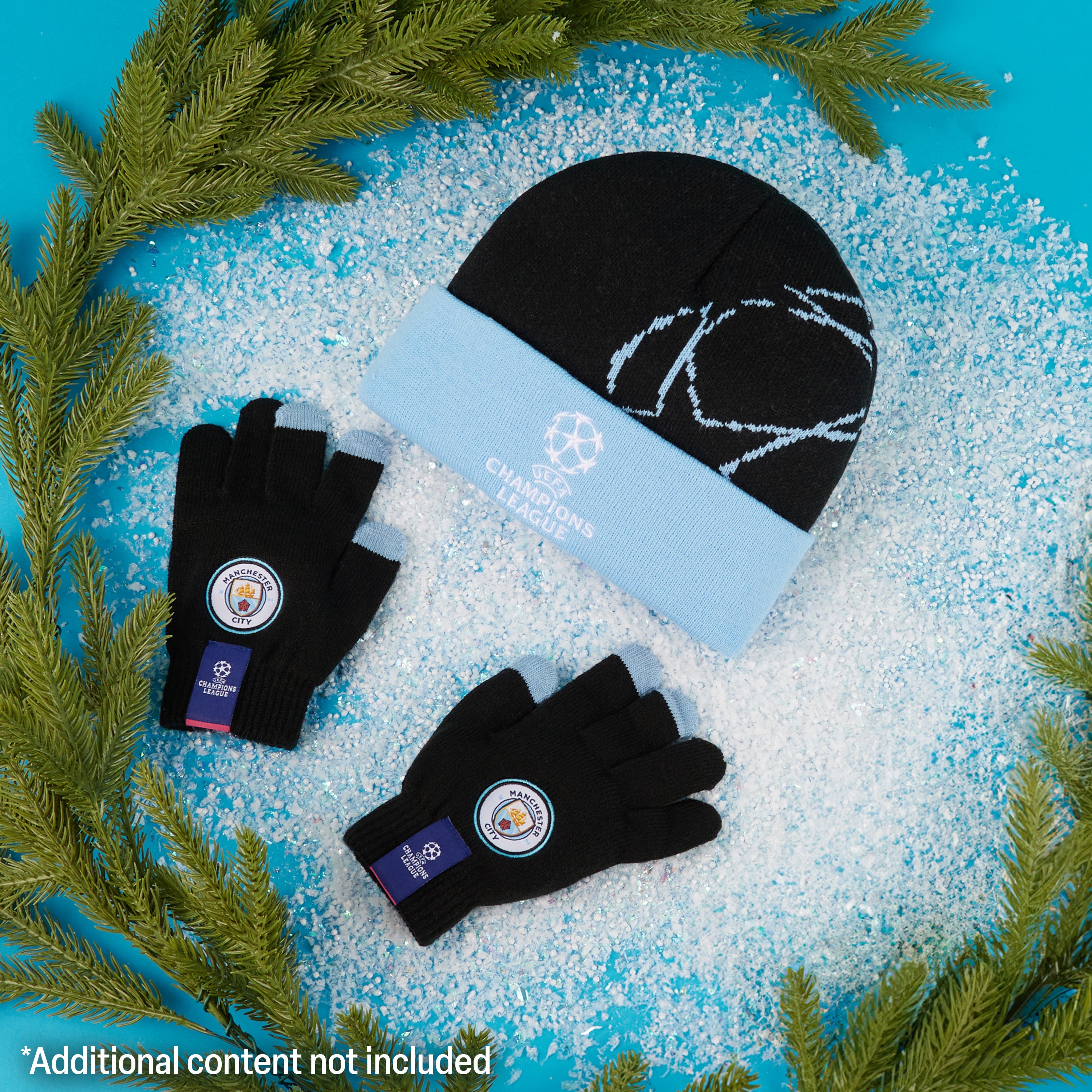 2021-22 Manchester City Player/Staff Worn Knitted Gloves (Good) L 2021-22 Manchester City Player/Staff Worn Knitted Gloves (Good) L
