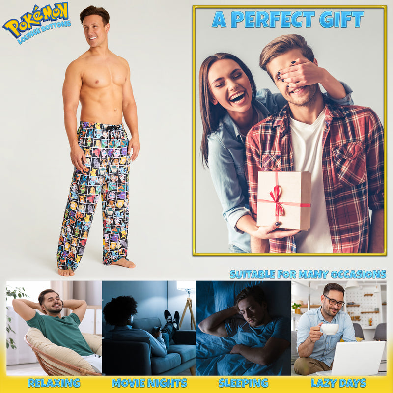 Pokemon Mens Pyjama Bottoms - Nightwear for Men