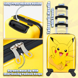 Pokemon Suitcase Kids Teens Hard Shell Luggage Pikachu Travel Case 4 Wheels