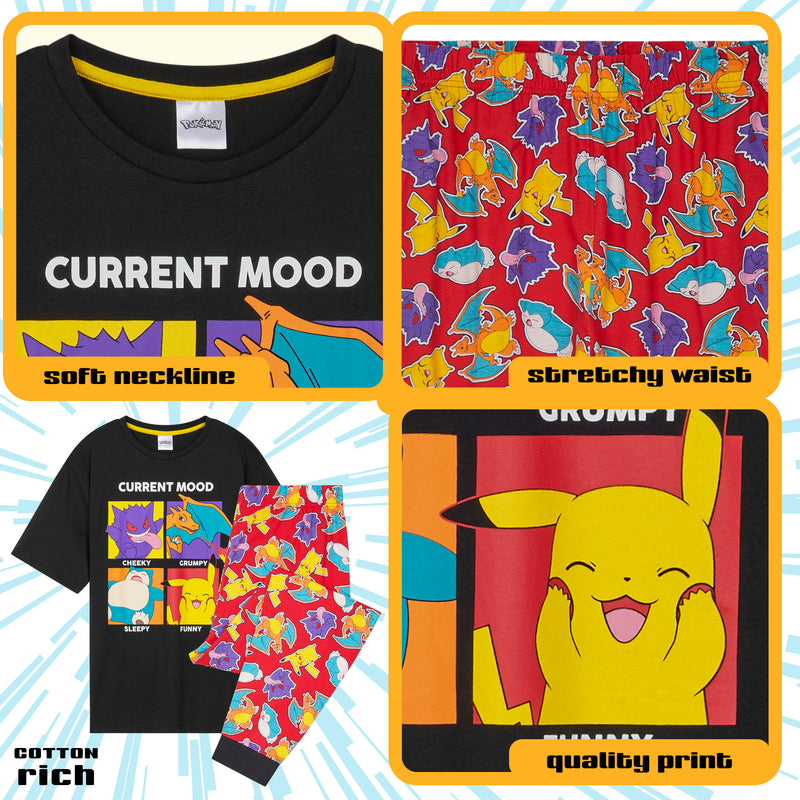 Pokemon Mens Pyjamas Set, Teenagers and Men's Nightwear