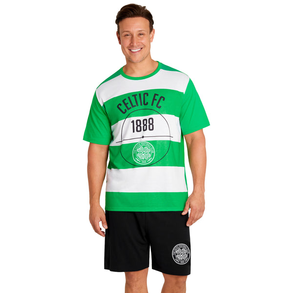 Celtic F.C. Mens PJs Sets, Shorts & T-Shirt Pyjamas for Men - Get Trend