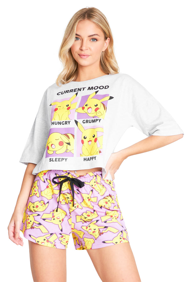 Pokemon Pyjamas for Women Teenagers Summer Pikachu Ladies Lounge Wear Sets - Get Trend