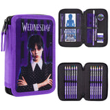 Wednesday Pencil Case with Stationery for Girls Teenagers Filled Pencil Case Notepad