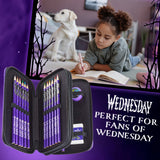 Wednesday Pencil Case with Stationery for Girls Teenagers Filled Pencil Case Notepad