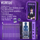 Wednesday Pencil Case with Stationery for Girls Teenagers Filled Pencil Case Notepad