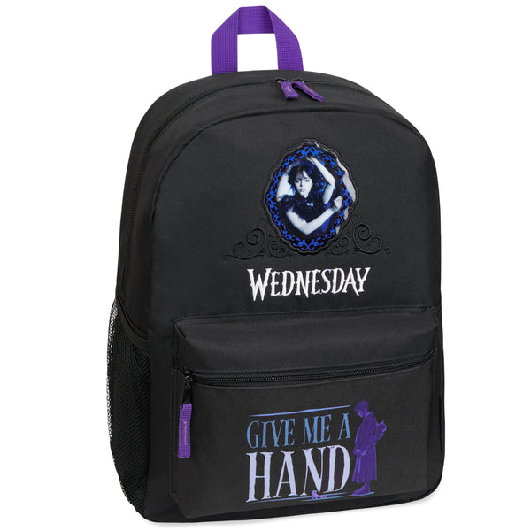 Wednesday School Backpack for Kids and Teenagers - Black/Blue