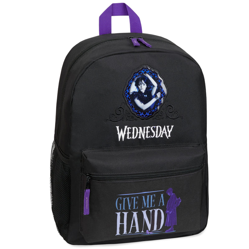 Wednesday School Backpack for Kids and Teenagers - Black/Blue - Get Trend