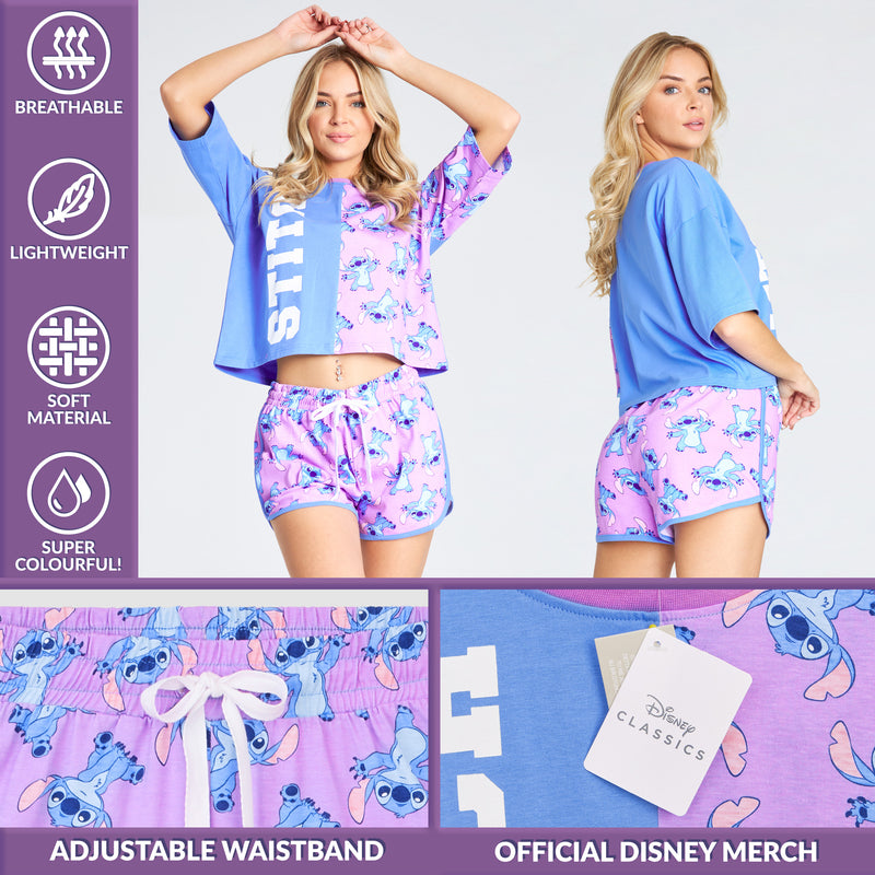 Disney Stitch Womens Pyjamas Set, Short PJs for Women - Get Trend