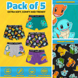 Pokemon Underwear for Boys and Teenagers - Pack of 5 - Get Trend