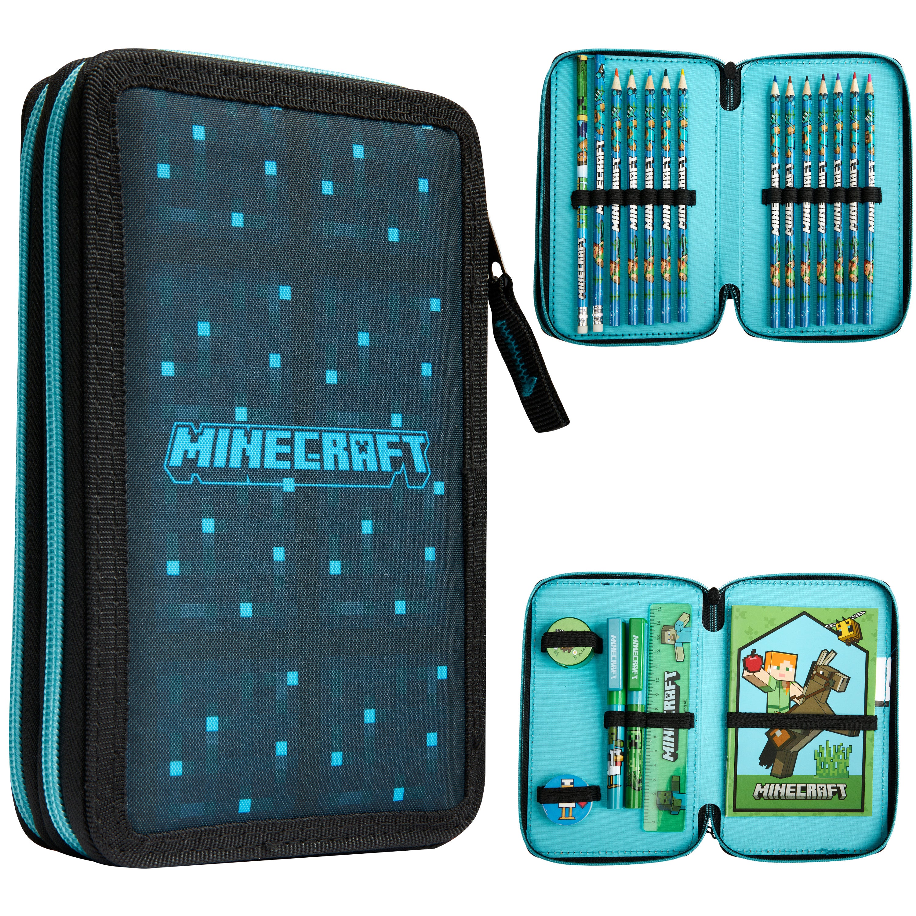 Minecraft Pencil Case Kids Teens Filled with Gamer Stationery Set School Supplies Creeper - Get Trend