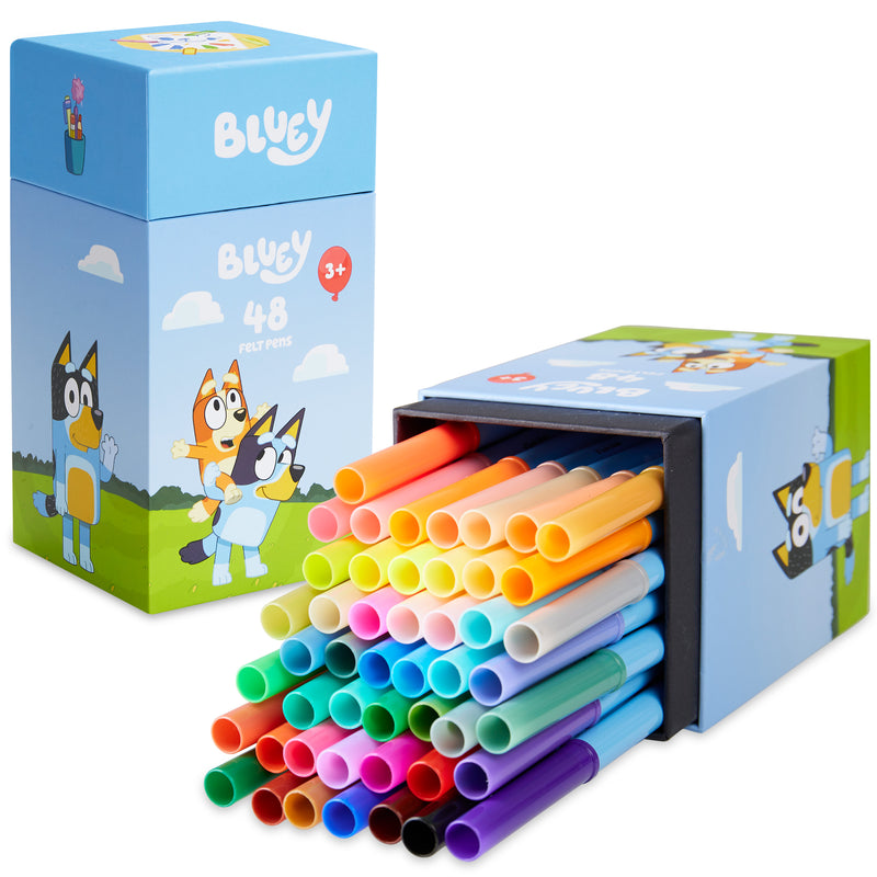 Bluey Colouring Pens for Kids -  48 Piece Set