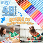 Bluey Colouring Pens for Kids -  48 Piece Set - Get Trend