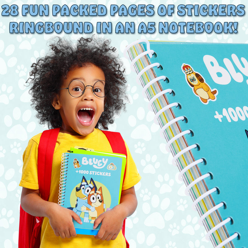 Bluey Sticker Book for Kids with 28 Sticker Sheets & Over 1000 Stickers for Scrapbooking