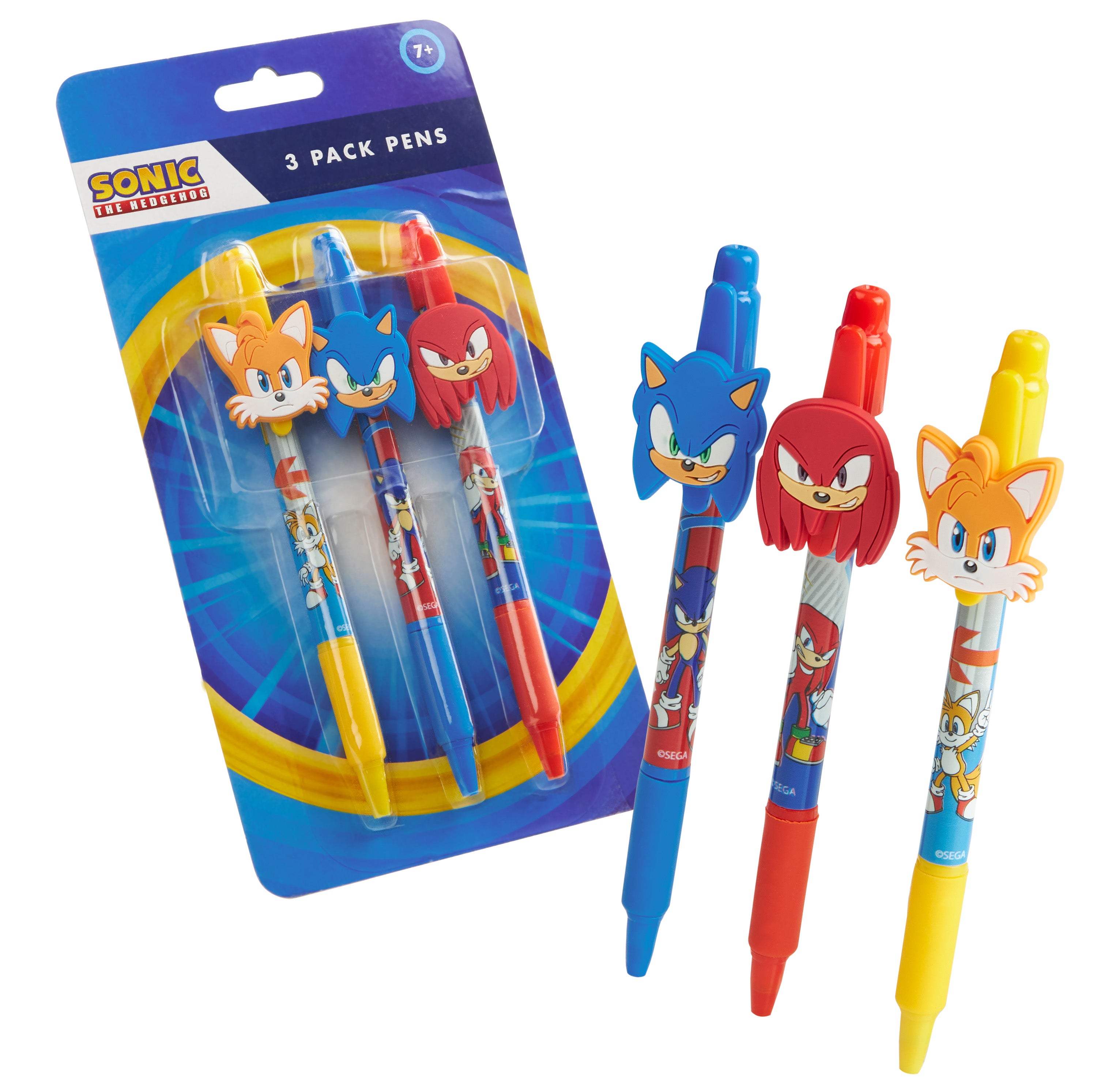 Sonic The Hedgehog Ballpoint Pens for Kids - Set of 3 - Get Trend