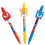 Sonic The Hedgehog Ballpoint Pens for Kids - Set of 3 - Get Trend