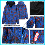 Marvel Boys Waterproof Jacket Avengers Spiderman Hooded Jacket Fleece Lining Raincoat - Get Trend