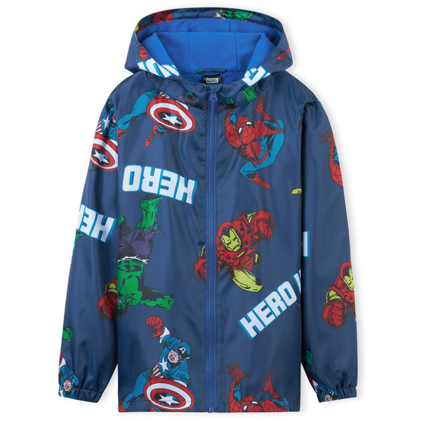 Marvel Boys Waterproof Jacket, Fleece Lining Raincoat for Boys - Get Trend