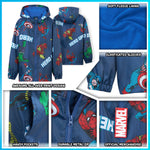 Marvel Boys Waterproof Jacket Avengers Spiderman Hooded Jacket Fleece Lining Raincoat for Boys Teenagers 4-14 Years - Get Trend