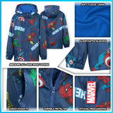 Marvel Boys Waterproof Jacket Avengers Spiderman Hooded Jacket Fleece Lining Raincoat for Boys Teenagers 4-14 Years - Get Trend