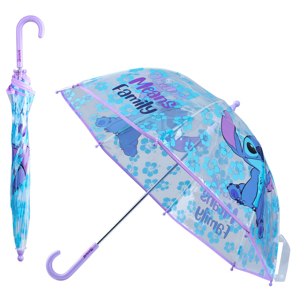 Disney Stitch Clear Dome Umbrella for Girls - Transparent Umbrella - Get Trend