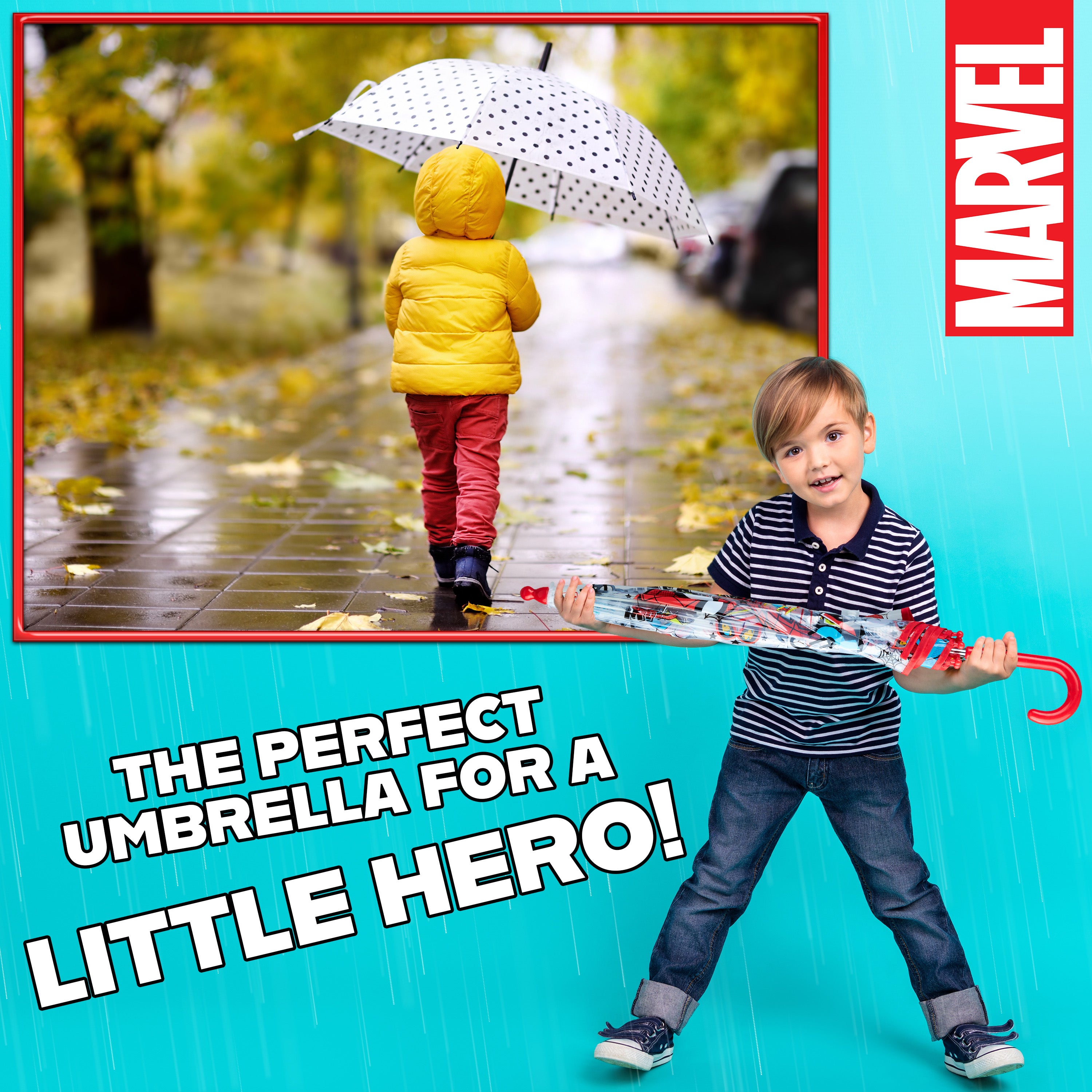 Marvel Spiderman Clear Dome Umbrella for Kids - folding Transparent Umbrella - Get Trend