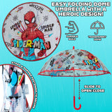 Marvel Spiderman Clear Dome Umbrella for Kids - folding Transparent Umbrella - Get Trend