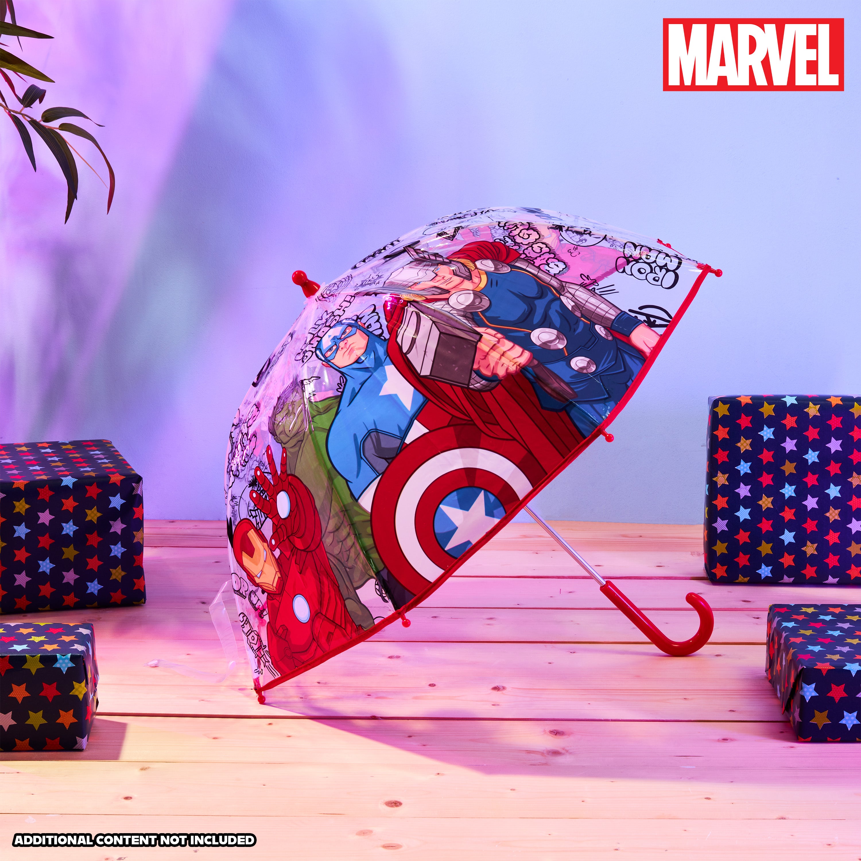 Marvel Avengers Clear Dome Umbrella for Kids Folding Transparent Umbrella - Get Trend