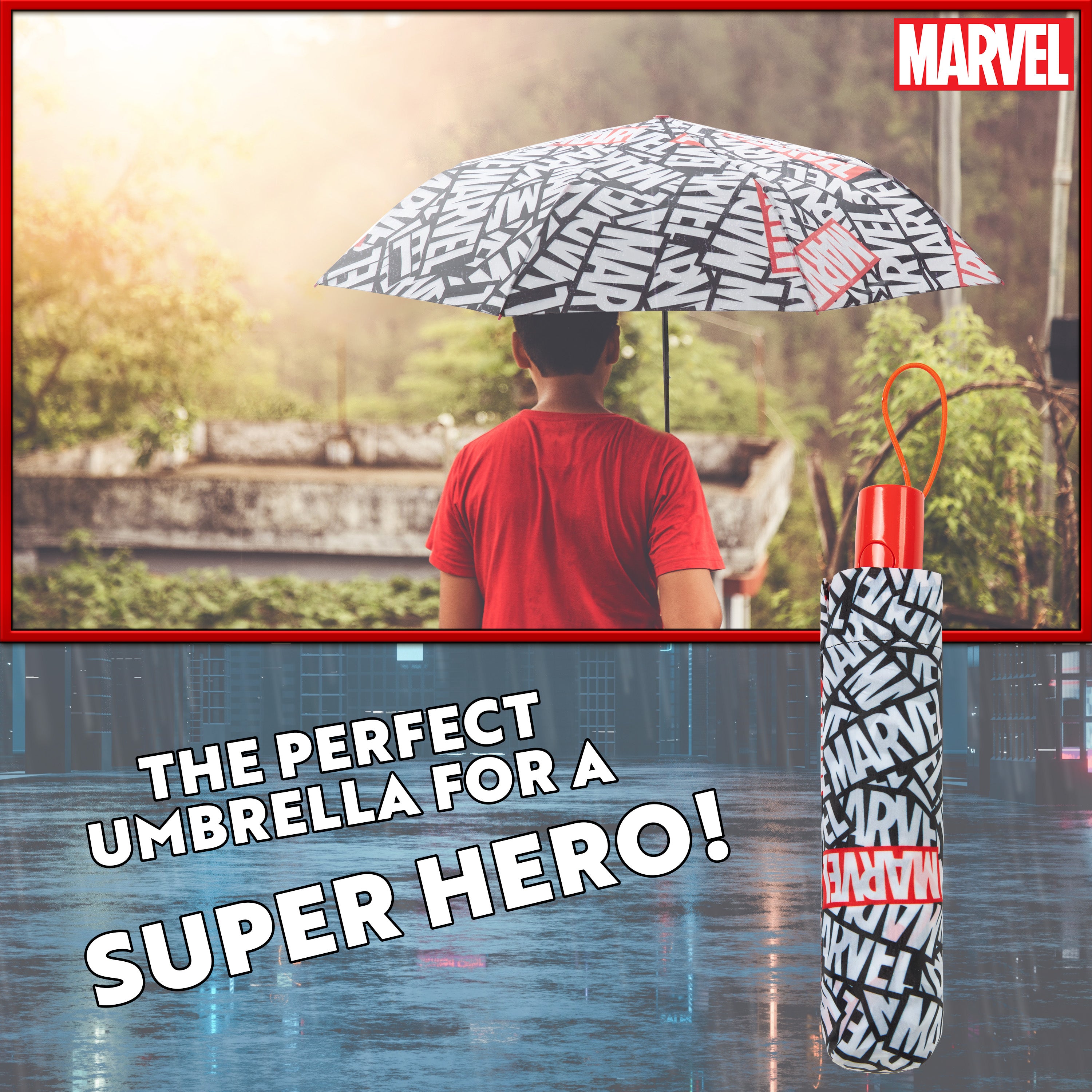 Marvel Kids Umbrella - Folding Telescopic Umbrella - Get Trend