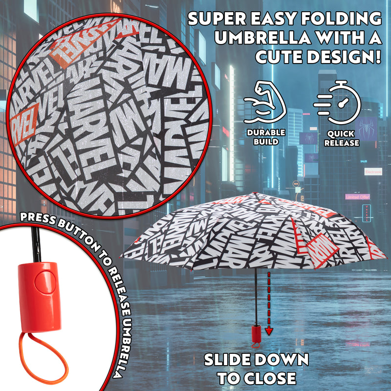 Marvel Kids Umbrella - Folding Telescopic Umbrella - Get Trend
