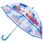 Sonic the Hedgehog Clear Umbrella for Boys - Folding Dome Birdcage Umbrella - Get Trend