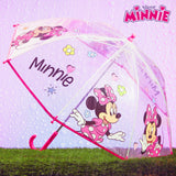 Disney Minnie Clear Dome Umbrella for Girls - Folding Transparent Umbrella