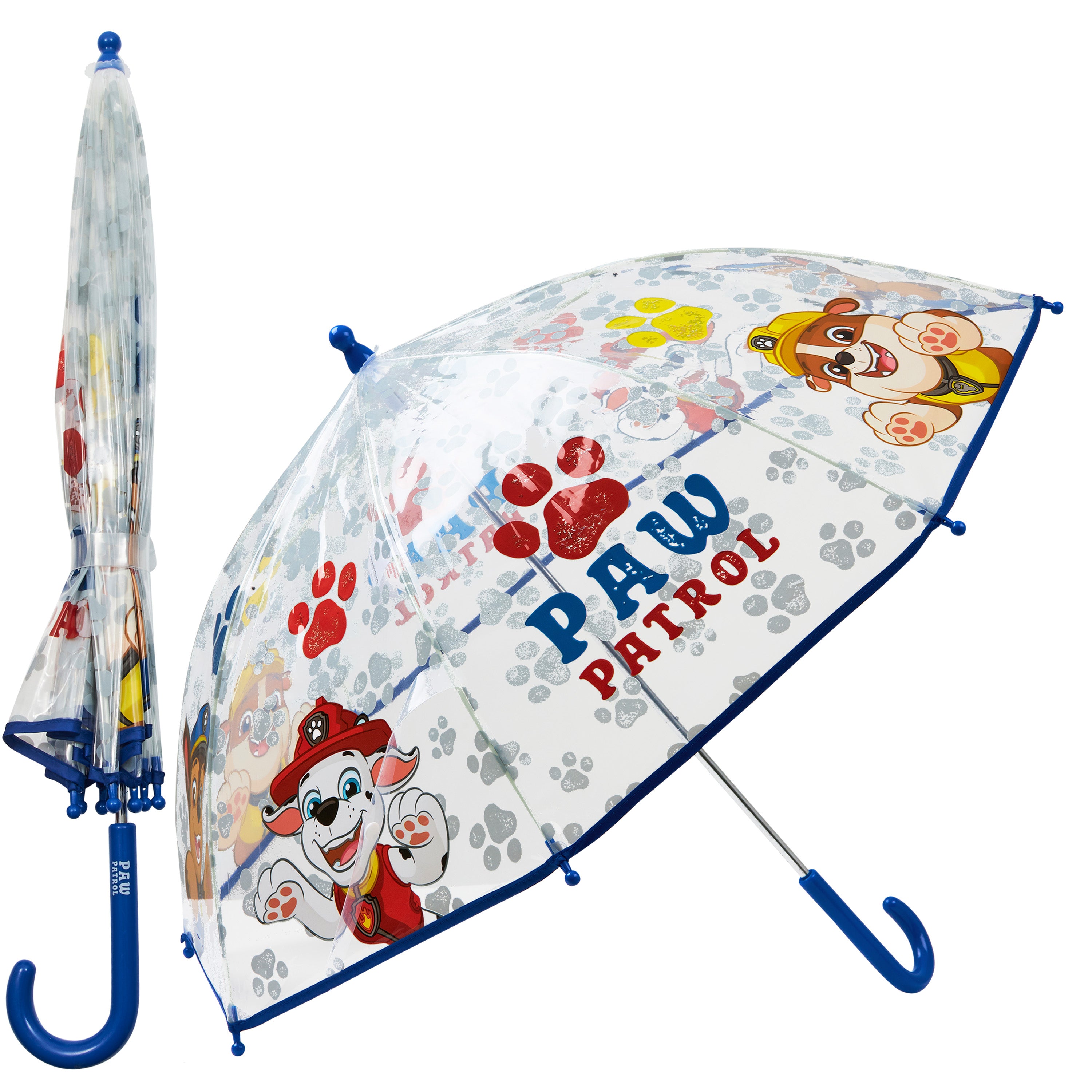 Paw Patrol Umbrella with Clear Dome - Lightweight Kids Travel Accessories - Get Trend