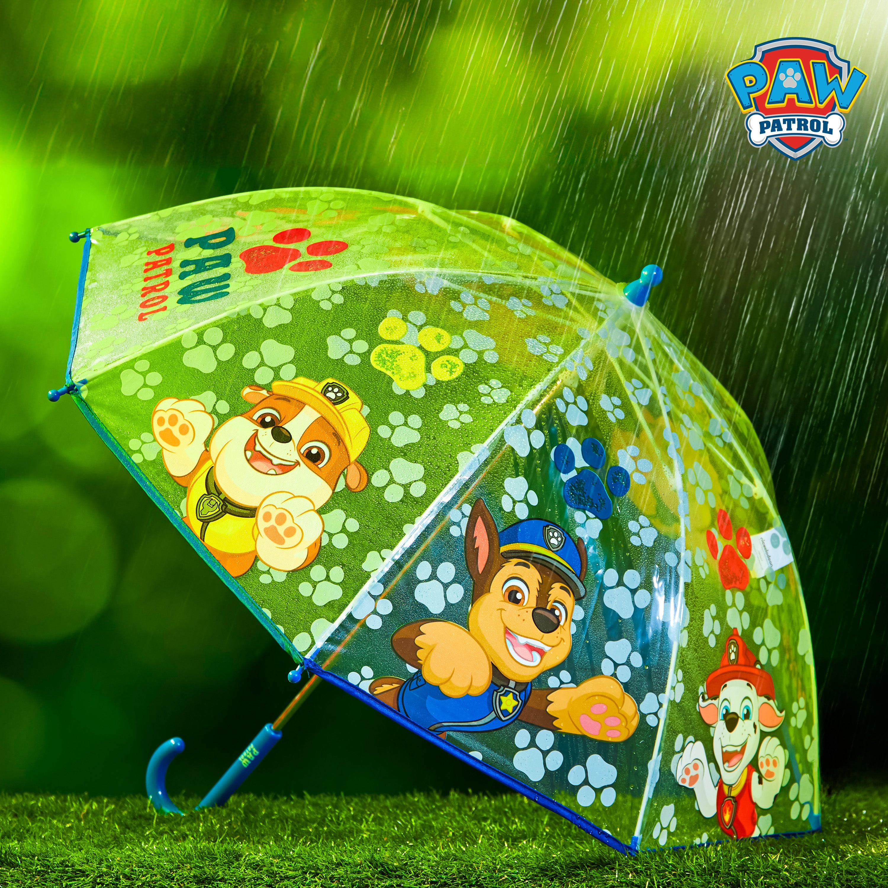 Paw Patrol Umbrella with Clear Dome - Lightweight Kids Travel Accessories - Get Trend