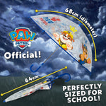 Paw Patrol Umbrella with Clear Dome - Lightweight Kids Travel Accessories - Get Trend