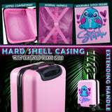 Disney Stitch Suitcase Hard Shell 49.5 x 32 x 21cm 28L Capacity - Get Trend