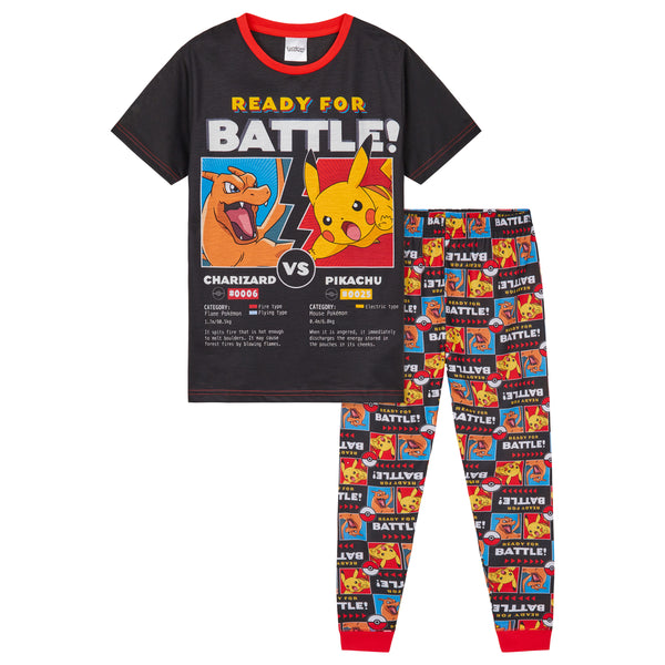 Pokemon Boys Pyjamas Set - Lounge Wear T-Shirt and Long Bottoms - Get Trend