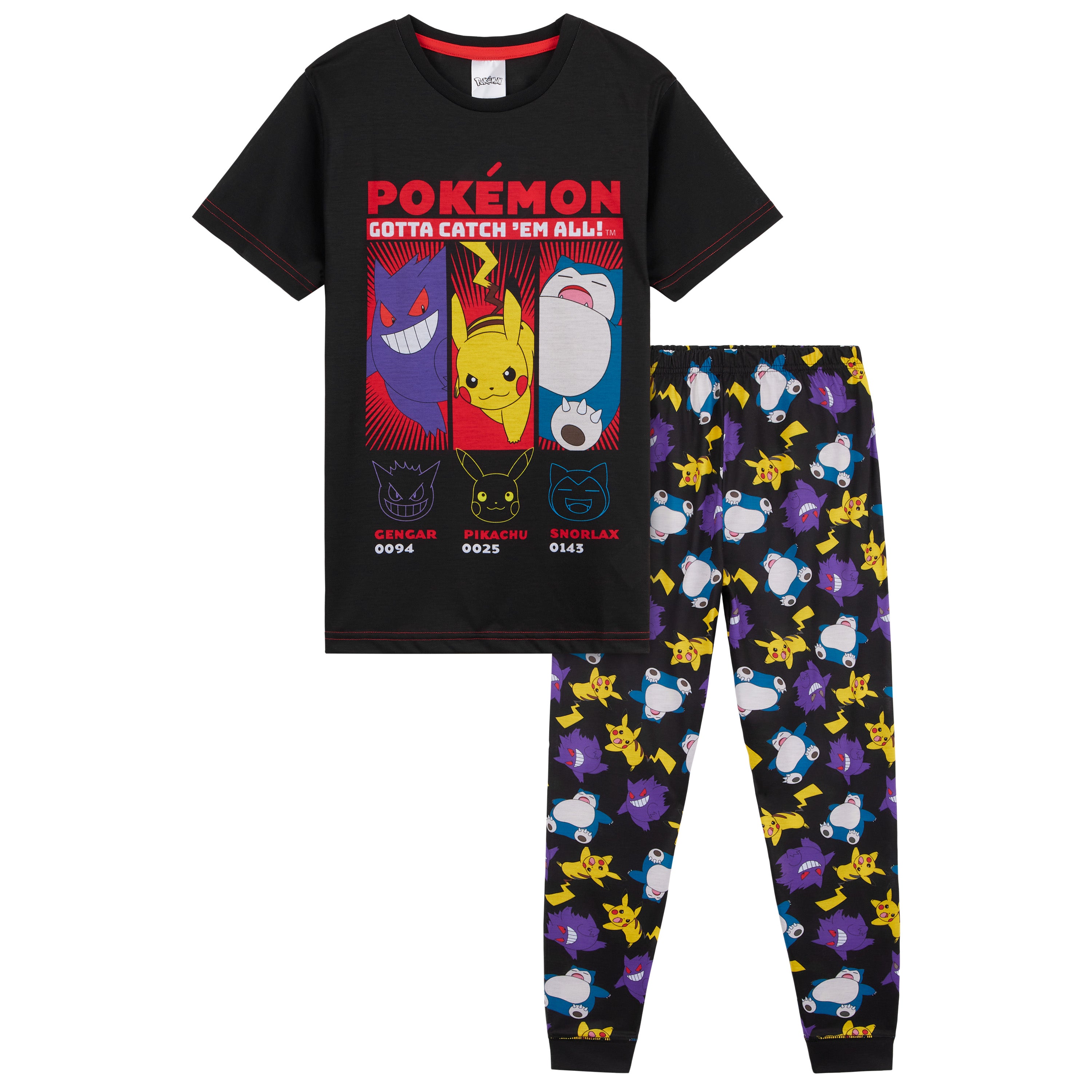 Pokemon Boys Pyjamas Set - Lounge Wear T-Shirt and Long Bottoms - Get Trend