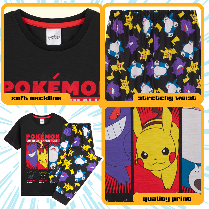 Pokemon Boys Pyjamas Set - Lounge Wear T-Shirt and Long Bottoms