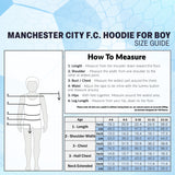 MANCHESTER CITY F.C. Boys Hoodie Teenagers Warm Hooded Sweatshirt Man City Gifts